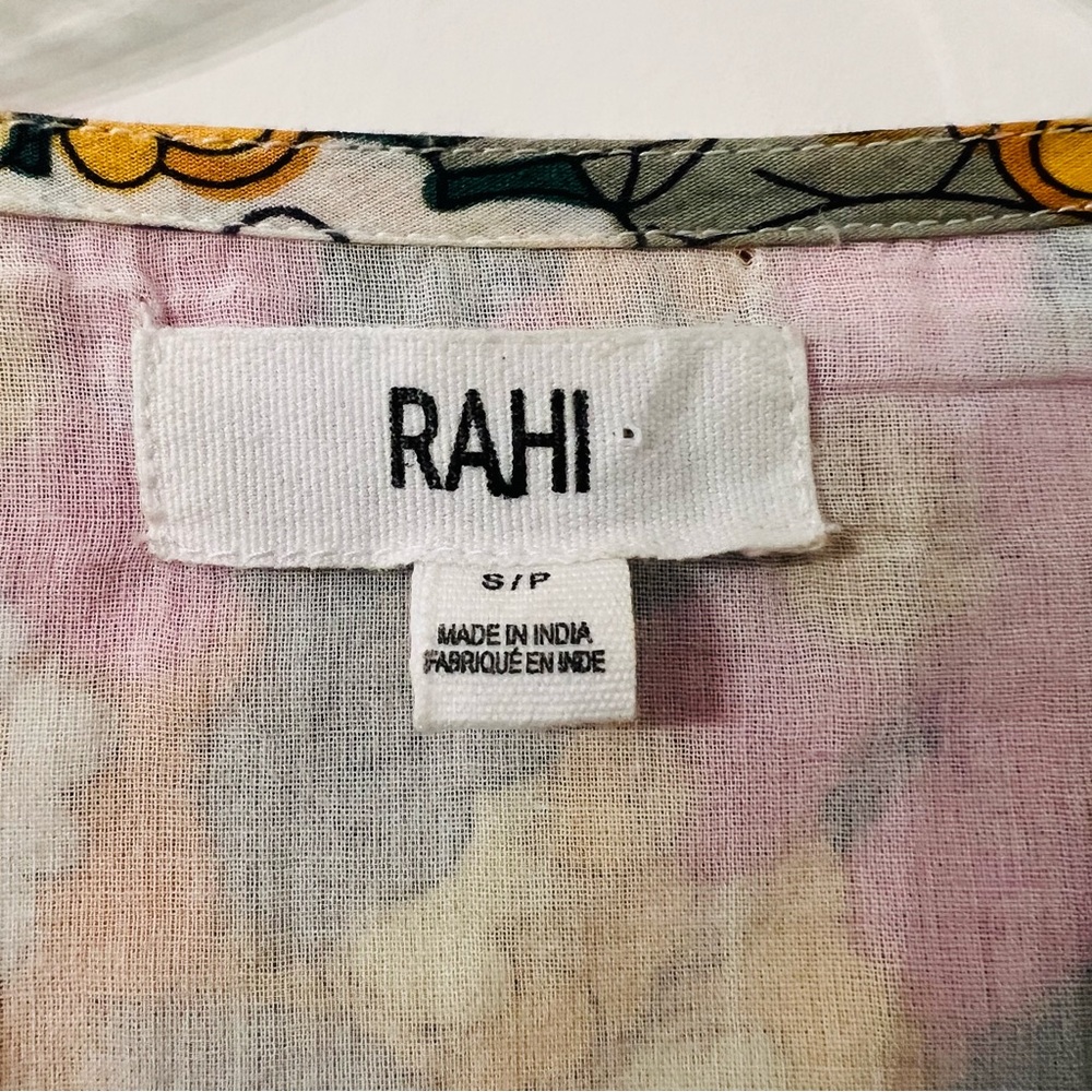 ANTHROPOLOGIE RAHI Petra Retro Faux Wrap Dress in Yellow Floral Size S - Picture 8 of 9
